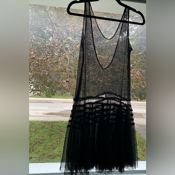 Dresses & Skirts - 🖤Sheer Tulle Ruffle Mesh Dress
